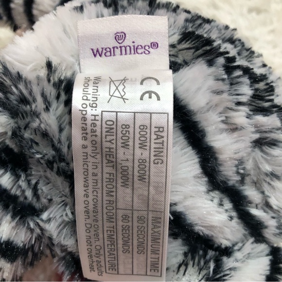 Warmies Zebra Plush weighted calming microwaveable Stuffed Animal os - Picture 6 of 8